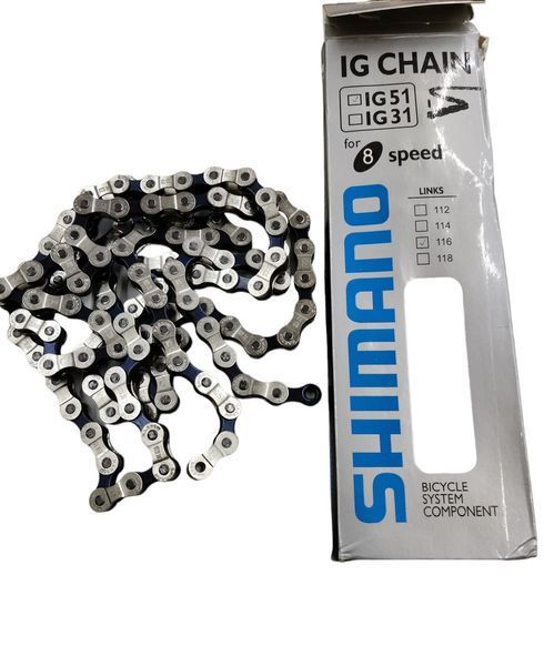 Велосипедний ланцюг SHIMANO X7 116L 7 швидкостей із замком 1933110861 фото